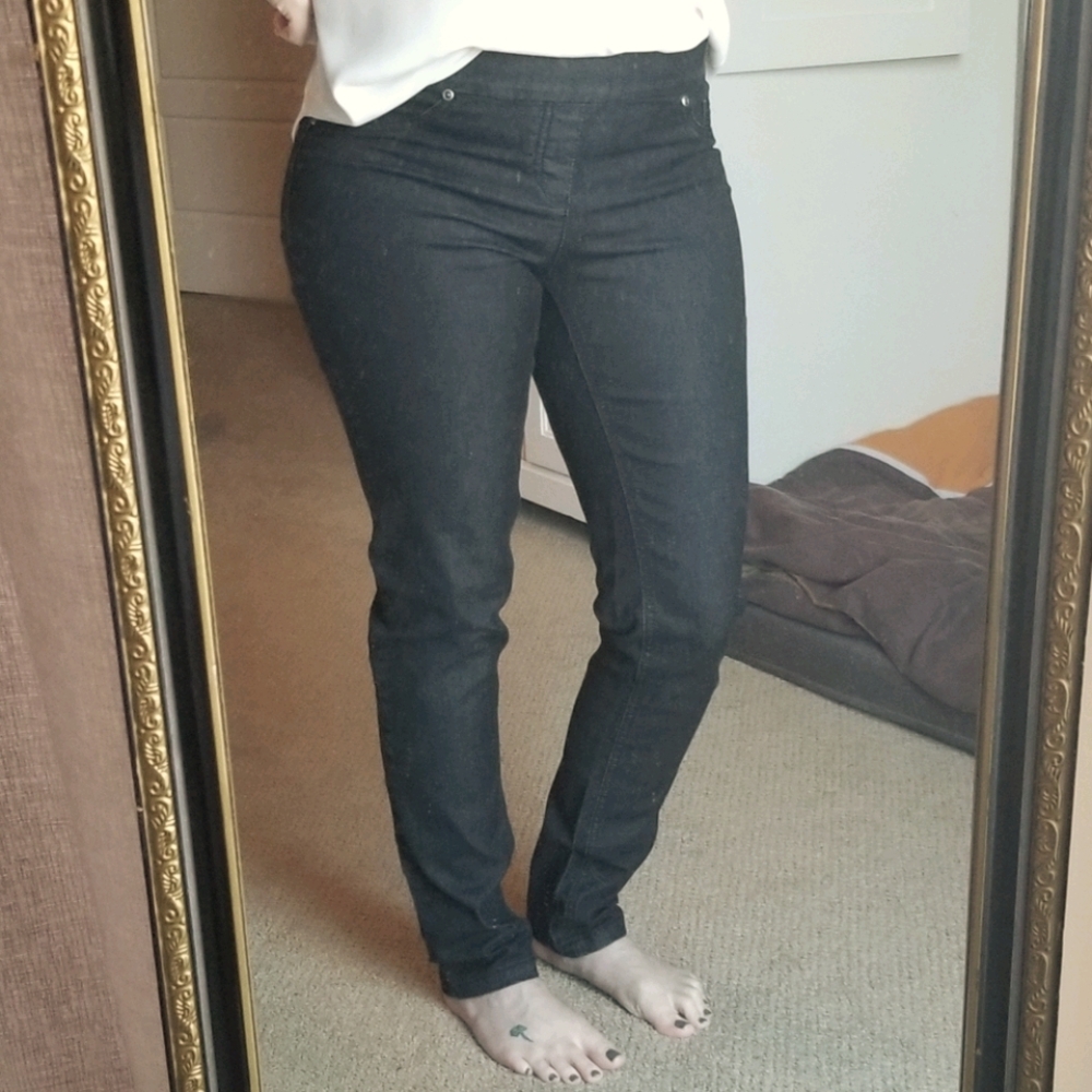 Simons dark wash slim fit jeans mid rise premium denim
